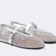 Alaïa Metallic fishnet Mary Jane flats (Size 5)