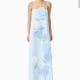 Buttercup Embroidered Maxi Dress In Blue