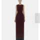 Burgundy crystal maxi dress 