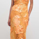 ASOS DESIGN sheer lace cami maxi dress with placement embellishment in orange
