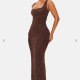 suede maxi dress 