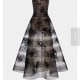 Montsand black floral appliqué maxi dress