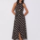 REISS Nayla polka dot cut out midi 