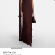 Scarf detail jersey gown