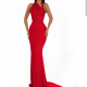 Red halter gown