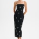 Daisy Hand Embellished Contour Midi Dress