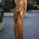 Rhea Costa Elena Glossy Chiffon Long Dress in