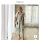 Abercrombie Green Chiffon Emerson Midi Dress Size S or M