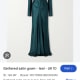 Victoria Beckham gathered teal gown in teal with zip front
