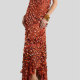 LONG SILK DRESS WITH SEQUIN EMBROIDERY