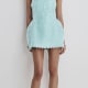Scale-Detail Mini Dress in Blue