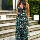 Layana turquoise strapless tier maxi 