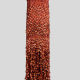 Etro red long silk dress with sequin embroidery 