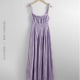 SHIRRED SATIN MIDI DRESS