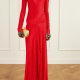 Twist waist satin gown 