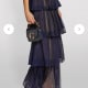 Tiered navy dress 
