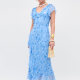 Meadow Silk-Satin Devoré Midi Dress
