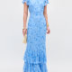 Ordinia Silk-Satin Devoré Gown