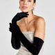 Jessica long black opera gloves