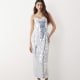 ARRANGE linear encrusted column cami maxi dress in ice blue