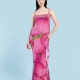 Orchid Pink Print Gown