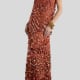 LONG SILK DRESS WITH SEQUIN EMBROIDERY