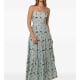 seashell-print tiered dress
