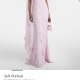 Scarf-detail georgette gown