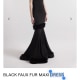 Black faux fur maxi dress 