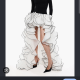 Asymmetrical wave maxi dress