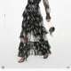 NAVY FLORAL GEORGETTE MAXI DRESS