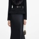 Tailored fur collared maxi dress 