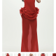 Chiffon Floral Maxi Dress in Red