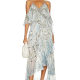 Camilla ruffle overlayer wrap dress moon and back