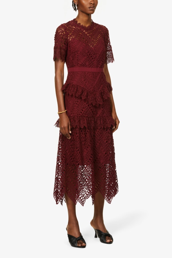 midi self portrait dress