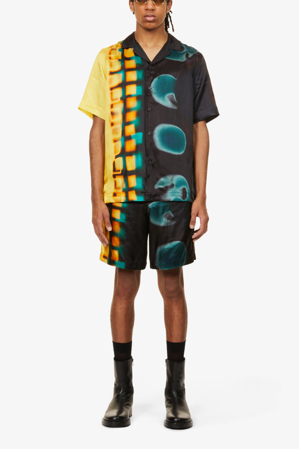 Image 2 of Dries Van Noten graphic-print relaxed-fit crepe shirt