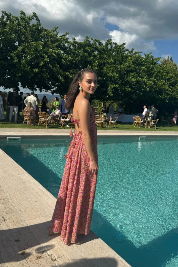 for love and lemons suzette maxi dress For Love &amp; Lemons + Suzette Floral Chiffon Maxi Dress
