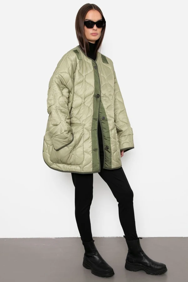 Quilted Jacket in Moss