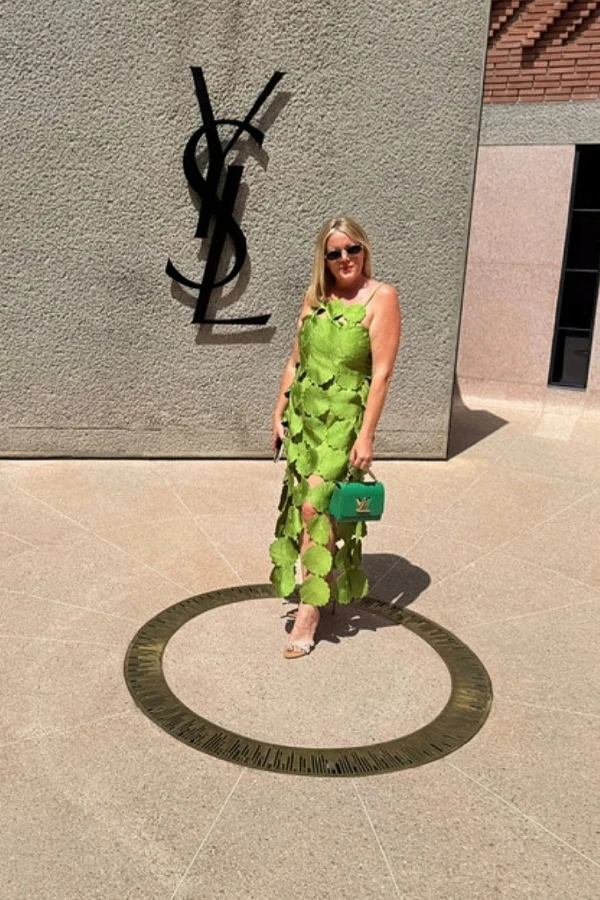 arrange cutwork floral midi dress with fringe hem in green Sage Green Floral Satin Erin Midi Dress main image 1
