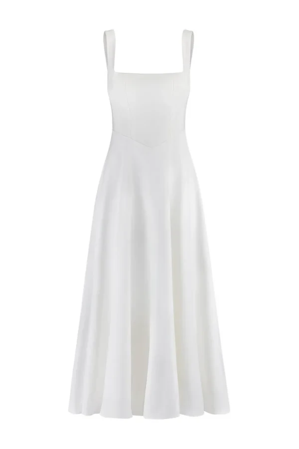 sachin and babi light blue dress Alaia Midi Dress - Beige main image 0