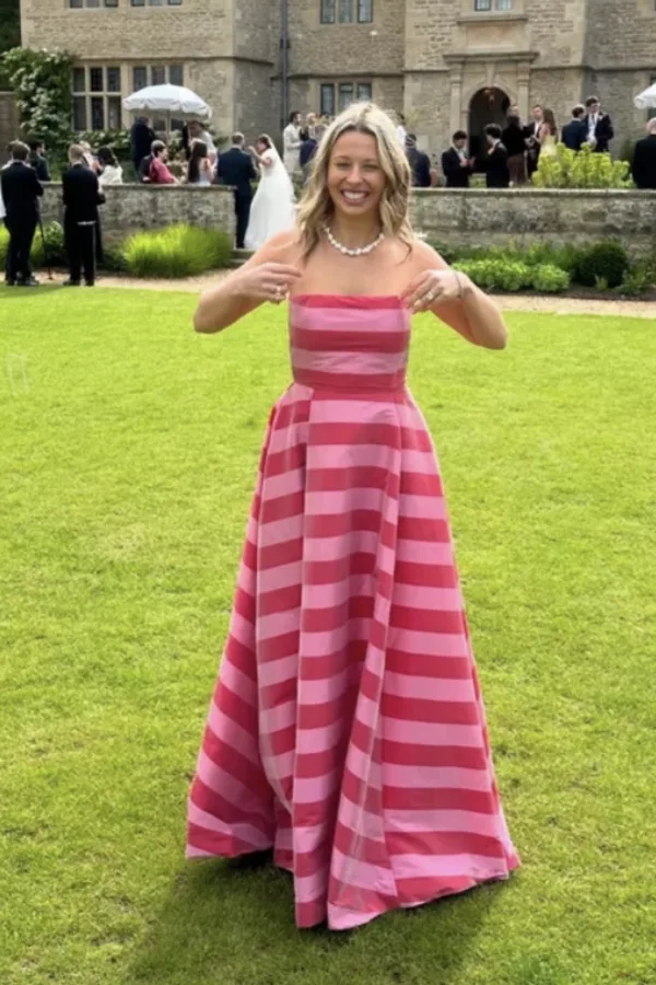 Rent Isa striped gown - Bernadette | HURR