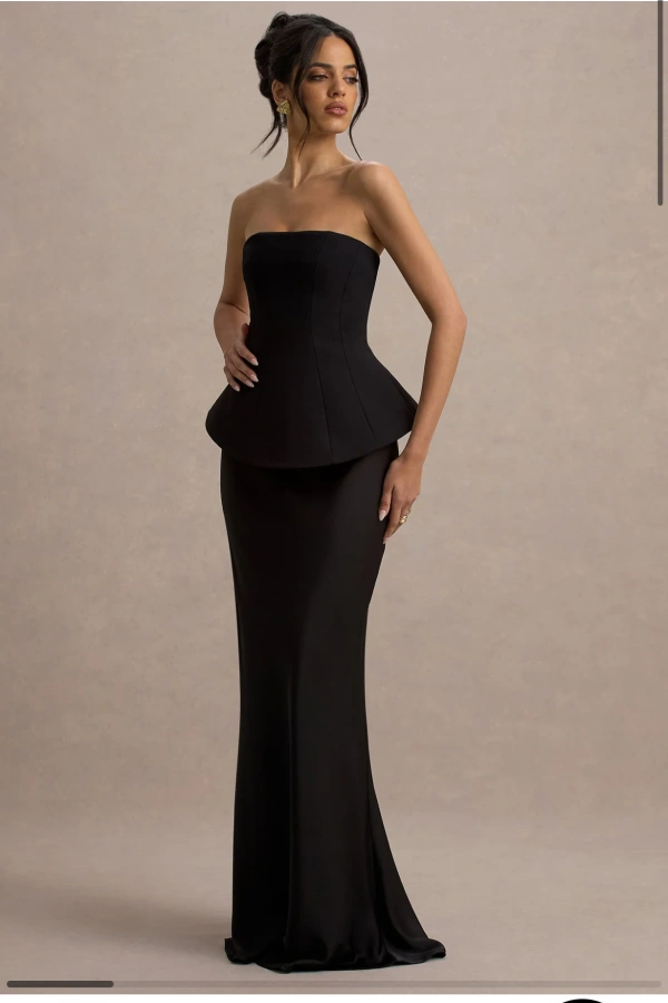 club l london black maxi dress Kate
