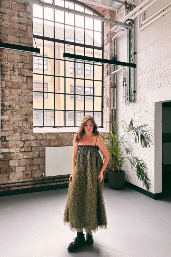 Rent GANNI The Sustainable Edit Feather Midi Dress - Ganni | HURR