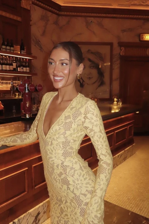 Rent House of CB Yellow Lace Indiana Dress - House of CB | HURR