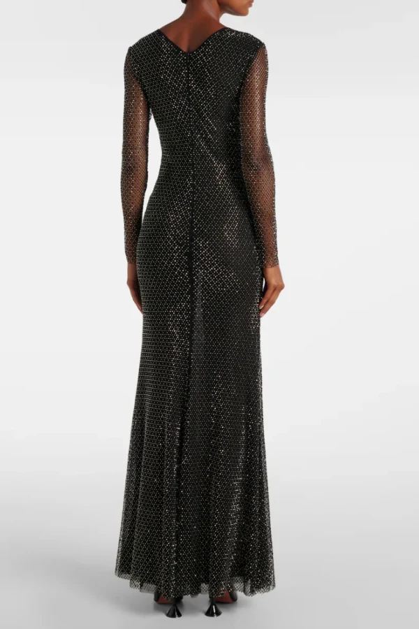 Rent Self-Portrait Embellished fishnet gown - Self-Portrait | HURR