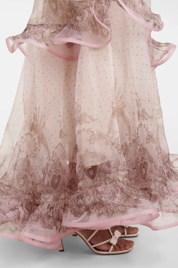 brown tie dye maxi dress 2000s Roberto Cavalli Sunset Silk Tie-Dye Maxi Dress – Dolce Vita Hub