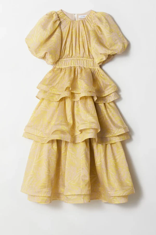 Puff Sleeve Tiered Dress main image 1
