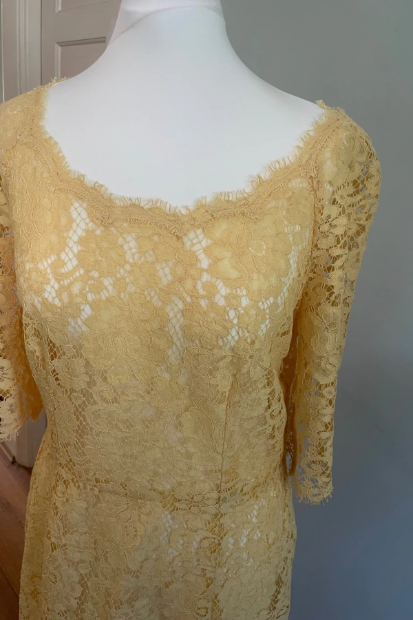 Guipure Lace Dress in Burgundy main image 0
