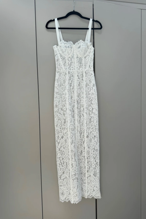 Rent Lace Column Dress - Helsa | HURR