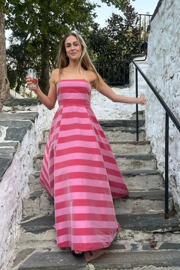 Rent Isa striped gown - Bernadette | HURR